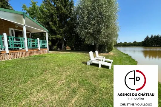 PROCHE SULLY SUR LOIRE CHALET AMENAGE SUR SITE PAYSAGE AVEC ETAN