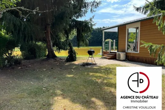 PROCHE SULLY SUR LOIRE CHALET AMENAGE SUR SITE PAYSAGE AVEC ETAN